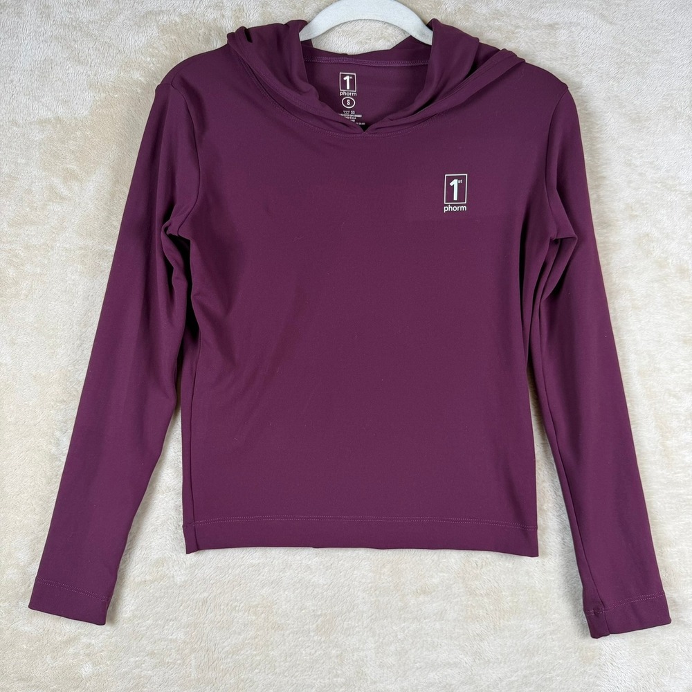 1st Phorm Women's Long‎ Sleeve Hoodie Athletic Pullover Purple Size S
